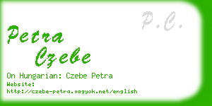 petra czebe business card